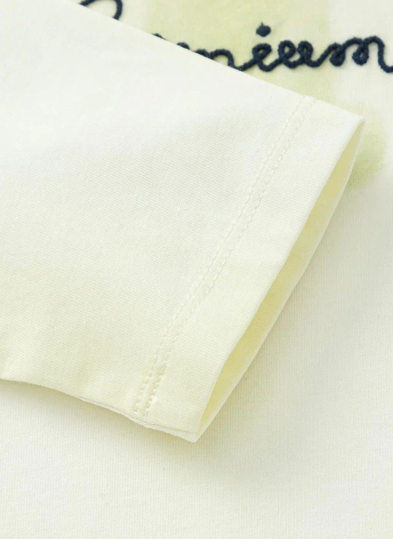 Balabala Yellow Kids Boys Round v-neck long-sleeved T-shirt for Men | Best Price UAE